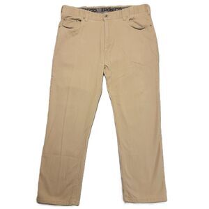 Iron Co. Mens 38x30  Pants Khaki Straight Leg Flat Front Chino Stretch Casual